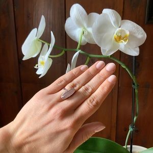 Silver and Rose Quartz Ring